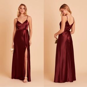 SOLD — NWT Birdy Grey “Jay” Satin Bridesmaids Dress - Cabernet